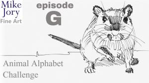 Five minute gerbil drawing - Animal Alphabet Challenge - episode G